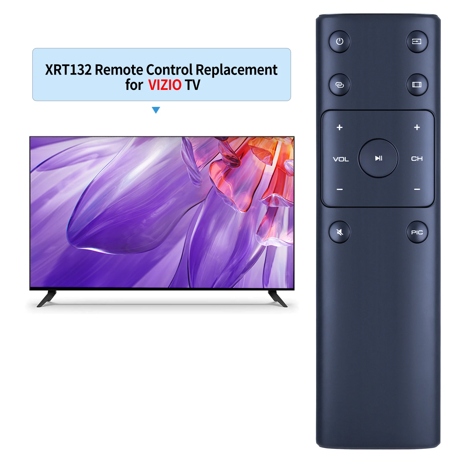 TV Remot Control for VIZIO XRT132 for D40U-D1 E40-D0 E55-D0 Smart TV LED TV Remote