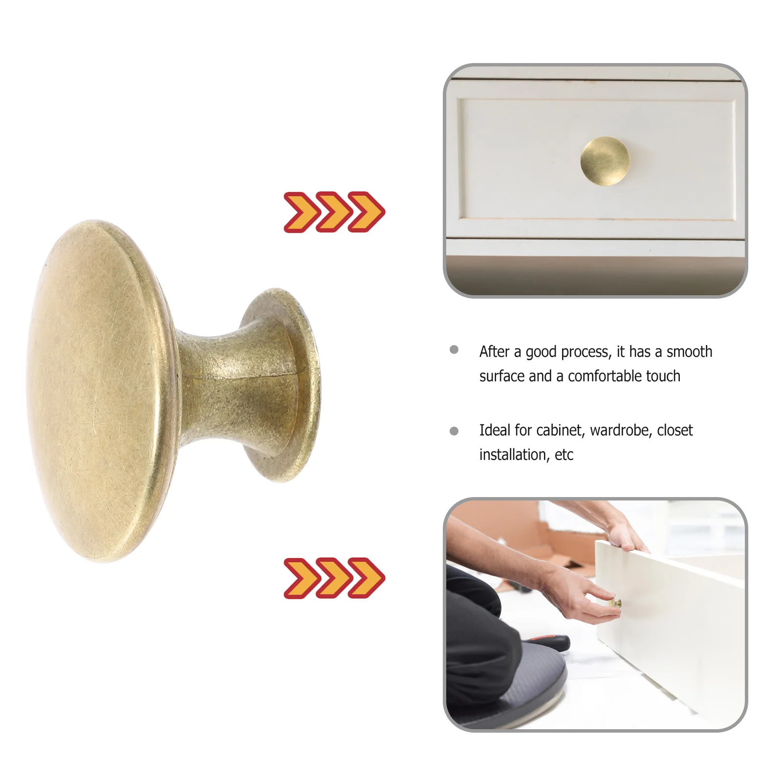 12 قطعة مقابض باب الخزانة مقابض أدراج مستديرة سحب بسيط لخزانة الملابس خزانة الكتب الأثاث مقبض صغير تجهيزات الأجهزة