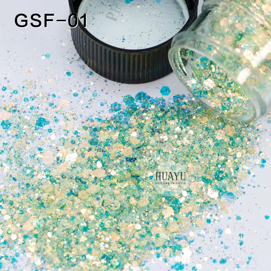 Mixed Chunky Holographic Glitt - огляд і ціна Mica Flake Resin