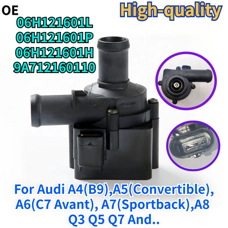 06H 121601 L 06H 121601 H Für Audi A4 B9 A5 Cabrio A6 C7 Avant A7 Sportback A8 Q3 Q5 Q7 Motor Zusätzliche Hilfswasserpumpe