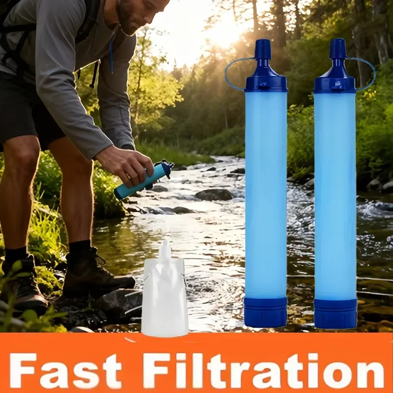 

Ultralight Water Filter Straw, Portable Emergency Survival Purifier for Backpacking, Camping, Hiking & Outdoor Adventures