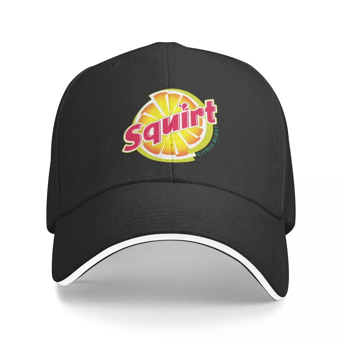 Colorful Obsolete Squirt Soda Logo Introduced in 2002 Baseball Cap dad hat Sports Cap For Men Women's