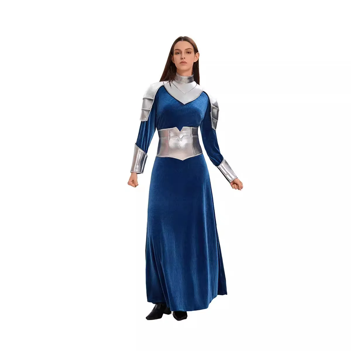 Costume da combattimento per Halloween per adulti Cavaliere medievale Guerriero Performance Cosplay Vestito da donna Puntelli di scena Abbigliamento etnico