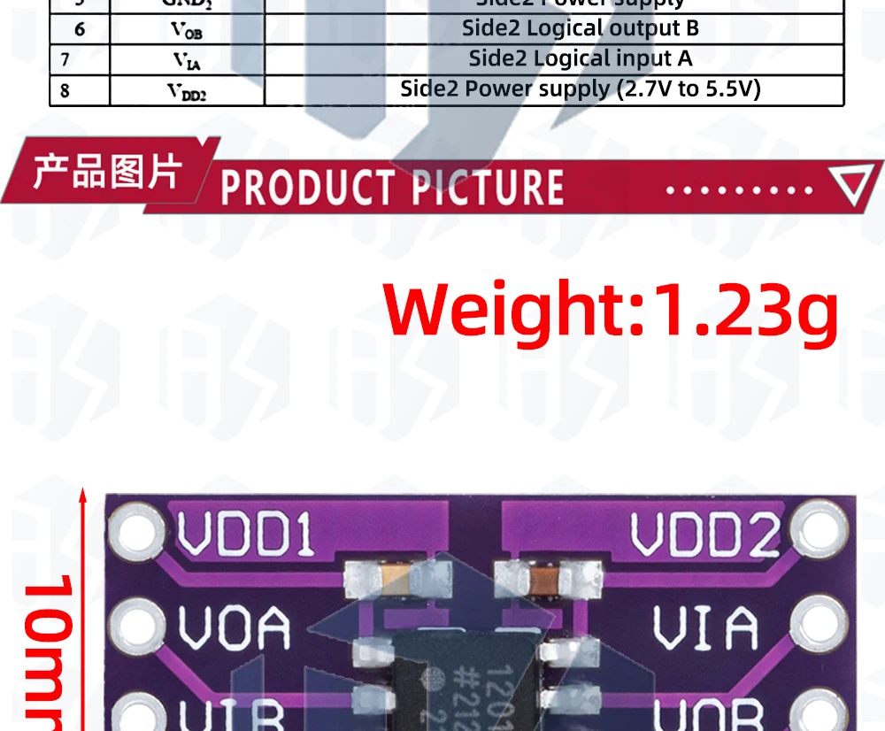 Der magnetische Isolator MCU1201 ADUM-1201 ADUM1201ARZ ersetzt den Fotokoppler für Arduino – Detail 29