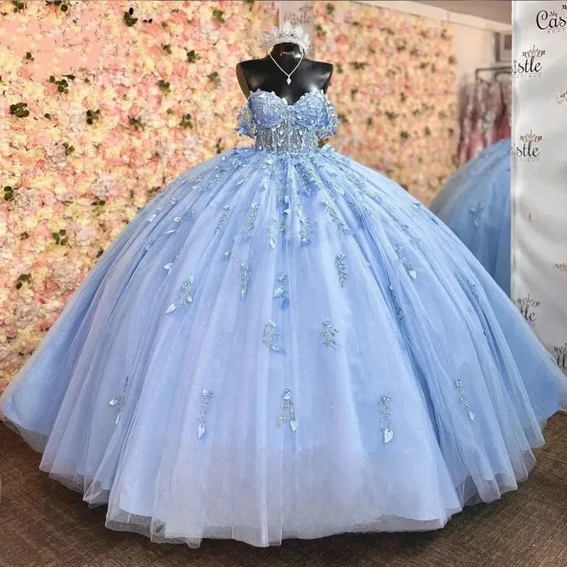 

Бальное платье принцессы, платье Quinceanera для девочек, милое платье с открытыми плечами и аппликацией, халат Quinceanera Rouge по индивидуальному заказу