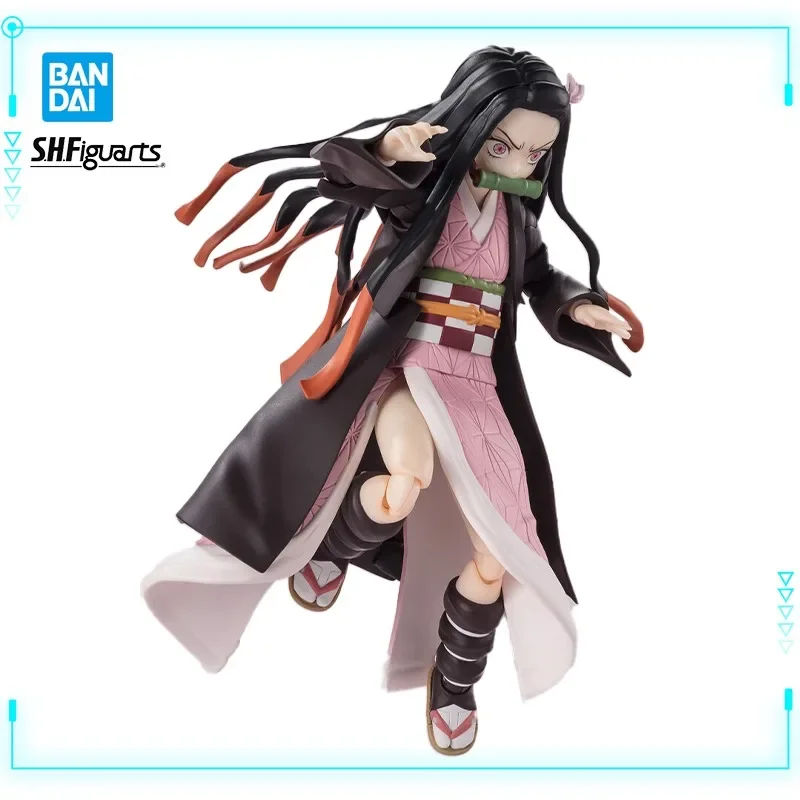 Bandai Original Genuine Anime Demon Slayer Kimetsu No Yaiba Kamado Nezuko S.H.Figuarts 13cm Model Figurki akcji Zabawka Prezent świąteczny