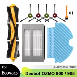 Ecovacs Debot OZMO 900 905 DN55 robotik süpürge yedek parçaları ana yan fırça HEPA filtre paspas bezler aksesuarları