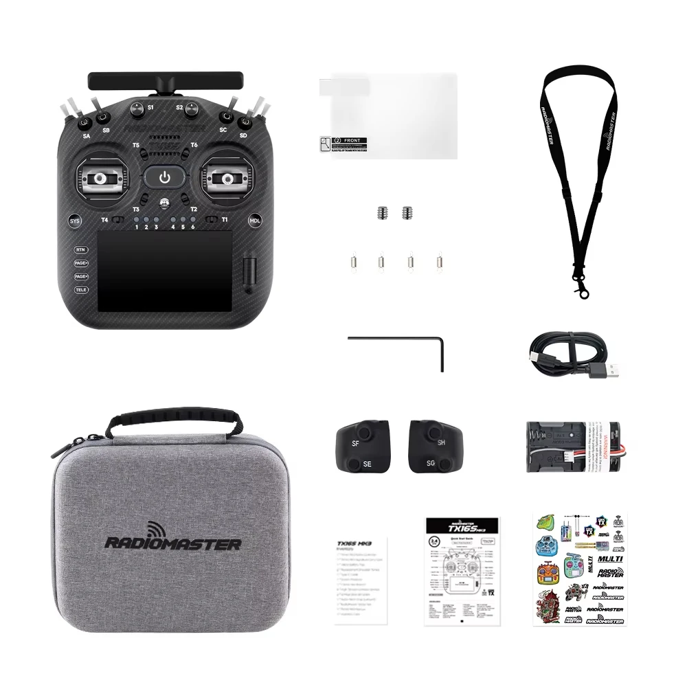 RadioMaster TX16S MK3 MAX Radio Controller, Dual-band Gemini V6  5 Inch IPS Touchscreen, Hall Gimbal EdgeTX ExpressLRS ISM 2.4GH