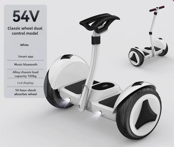 10 بوصة لوح التوازن الذاتي مع مقود الأطفال الكبار دراجة التوازن الكهربائية الذكية الحسية تحوم اللوح 10 بوصة #1