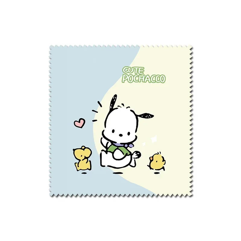 Sanrio Pochacco Kawaii Glasses Cleaner Microfiber Cleaning Cloth for Glasses Cloth Lens Phone Screen Cleaning Wipes Wholesale