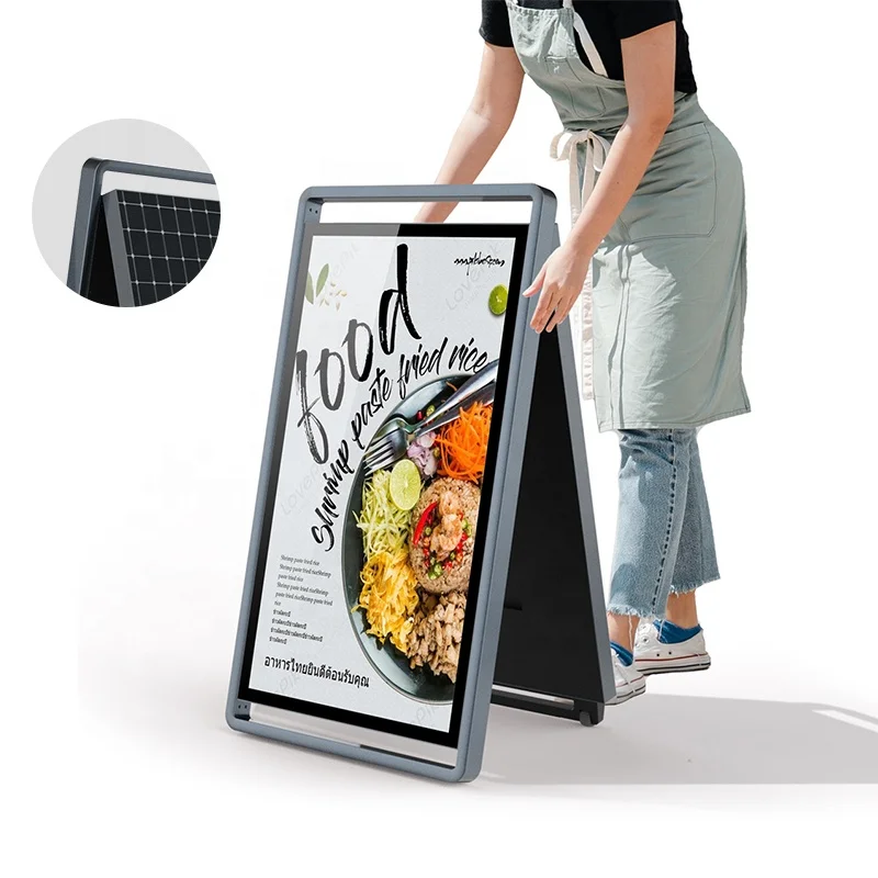 Waterproof advertising LCD color screen solar digital signage display