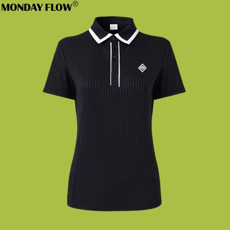 

Monday Flow Summer Golf Women's Quick Drying Sports Shirt Breathable POLO Shirt Versatile Short Sleeve T-Shirt Casual Top