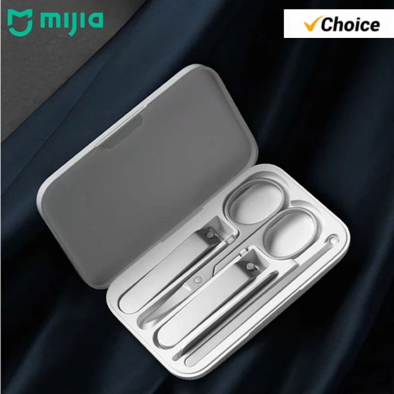 

Машинка для стрижки ногтей Mijia, набор из пяти предметов, белый, высококачественный, из нержавеющей стали, магнитное поглощение, простой, портативный набор из пяти предметов