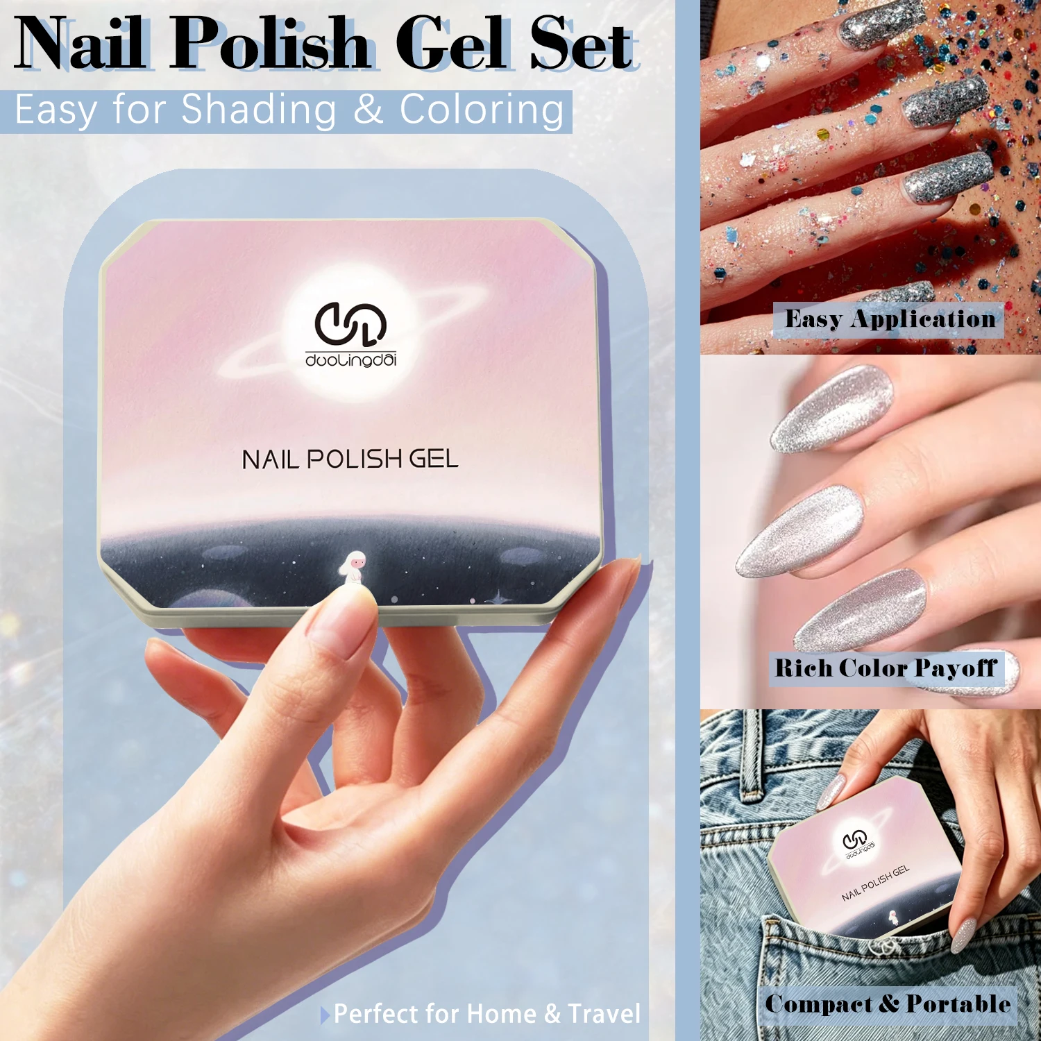 Glitter Pat Gel Nail Polish Pa - Nail Art Ombre Glitter 评论和价格
