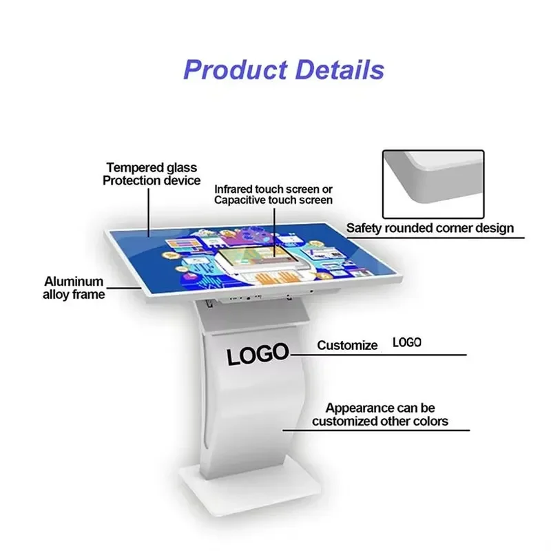 43 Inch Touch Screen Digital nage LCD Advertising Display Self Service Kiosk Interactive Info Terminal Indoor K Stand
