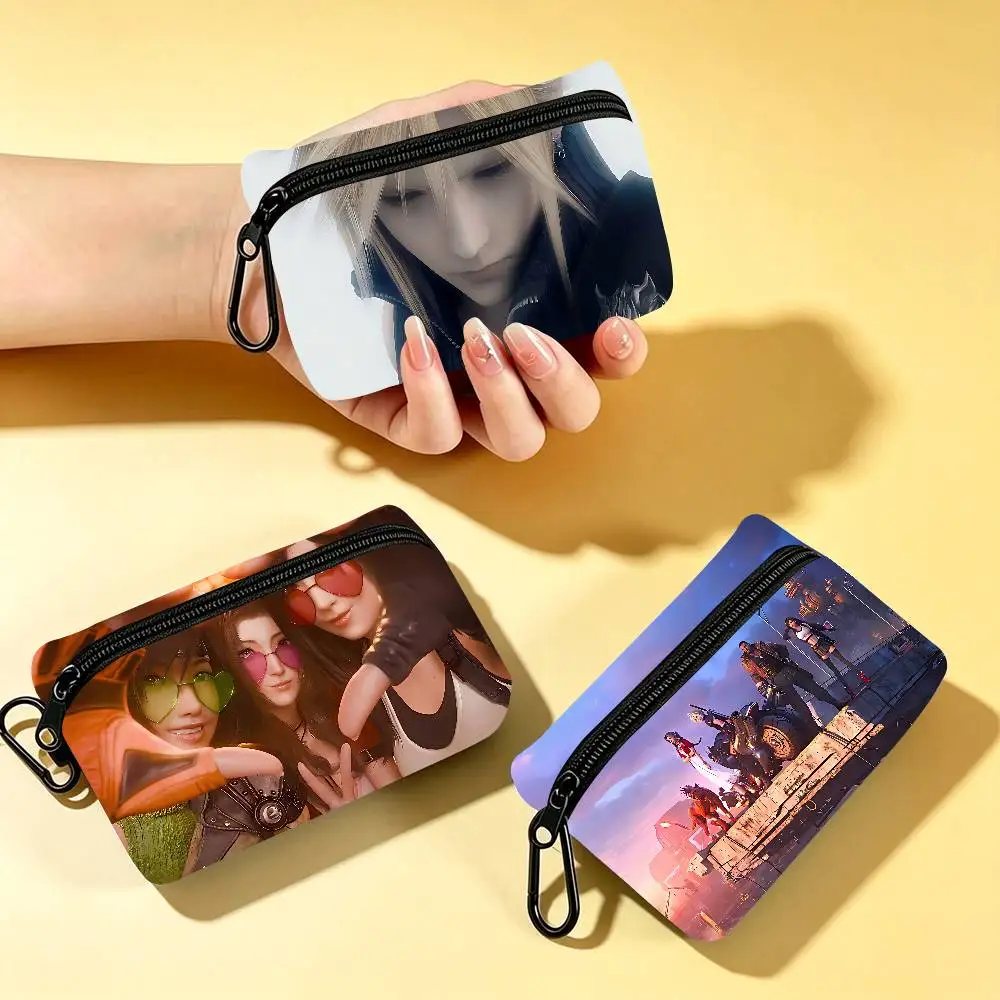GAME Final Fantasy Wear-resistant Oxford Cloth Coin Purse Portable Backpack Hanging Card Storage Bag