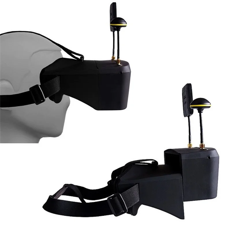 At41 para drone rc e modelo compatível ev800d 5.8g 40ch 5 Polegada 800x480 fone de ouvido de vídeo hd dvr diversidade fpv óculos com bateria