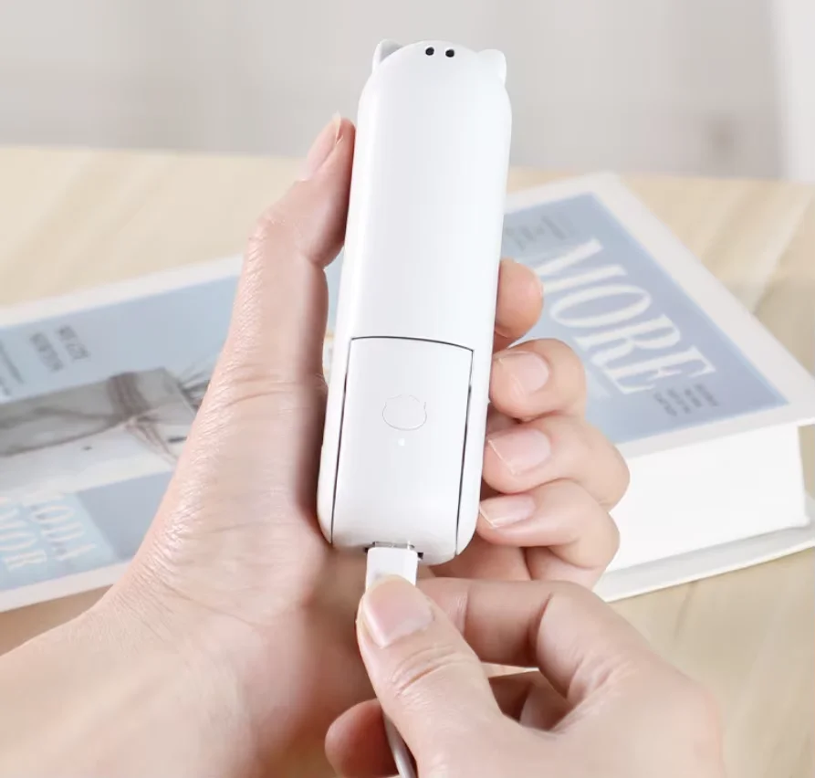 Mini Portable Fan 2000mAh USB Rechargeable 3-Speed Handheld Foldable Travel Fan with Handy Power Bank Feature for Cooling