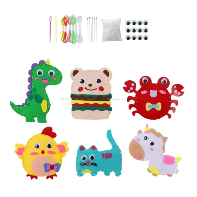 Bildungsfaser -Baumwollhandwerk für Kinder Kreatives Bag Design Aktivität mit sicheren nicht verwobenen Baumwolle