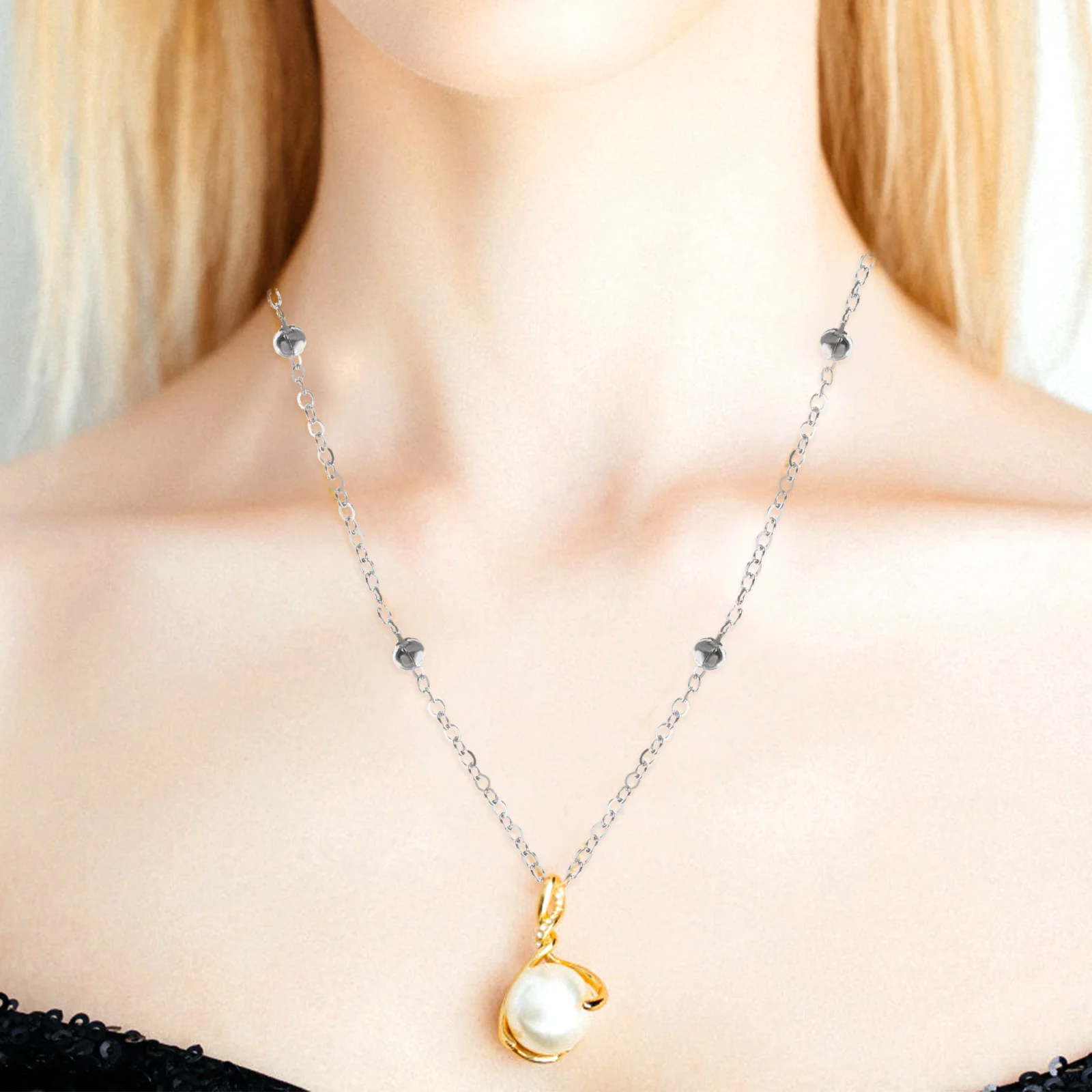 

Jewelry Making Chains Durable Necklace Chains for Women Skin-Friendly Long Choker Chain Diy Hairpin Material Party Festive