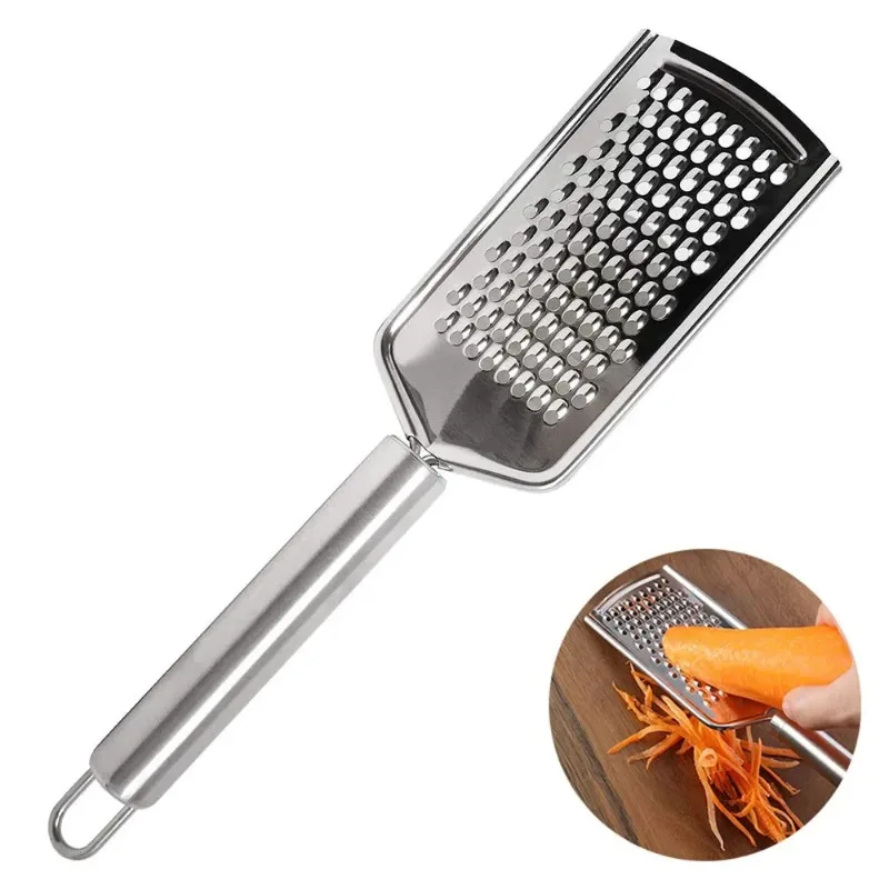 Rallador de queso de acero inoxidable, Micro hoja, herramienta de cocina multiusos para zanahoria, jengibre, nuez moscada, ralladores de limón, seguro y duradero