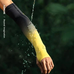 AONIJIE Men's Sun Protect Arm Sleeves Sun Cover Covering Thumb Hole for Marathon Running Cycling Sunscreen Ice Cover