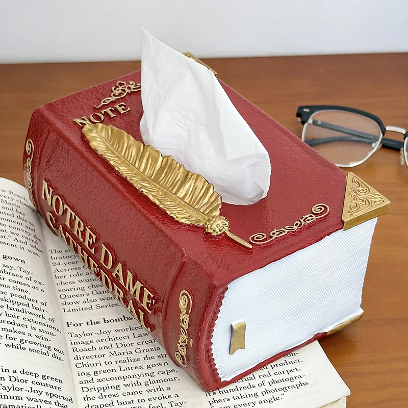 Kreative Buch Tissue Box Desktop Büro Dekoration Servietten Papier Box Wc Tissue Lagerung Hause Lagerung