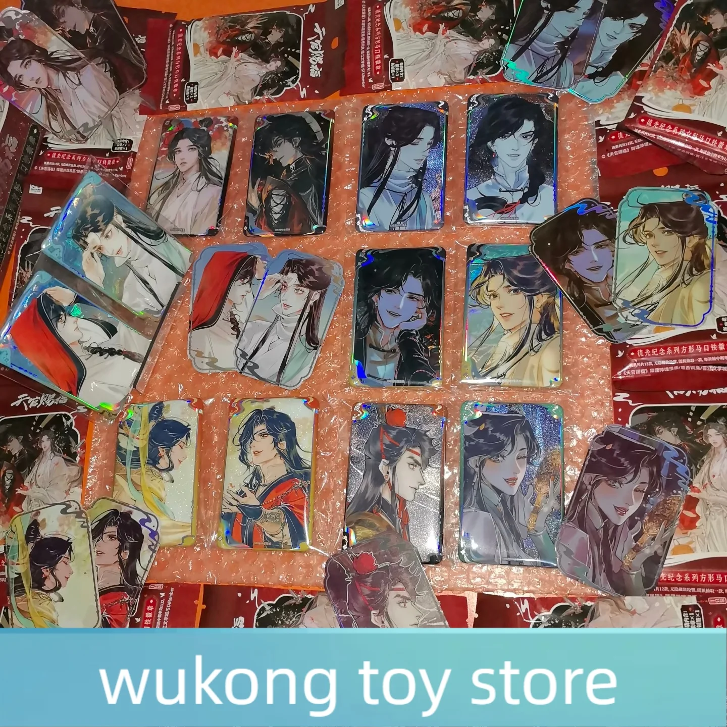 

Оригинальный аниме Tian Guan Ci Fu Series Square Badge Blind Box Tgcf Коллекционные игрушки Xie Lian Hua Cheng Модная слепая сумка Детские подарки