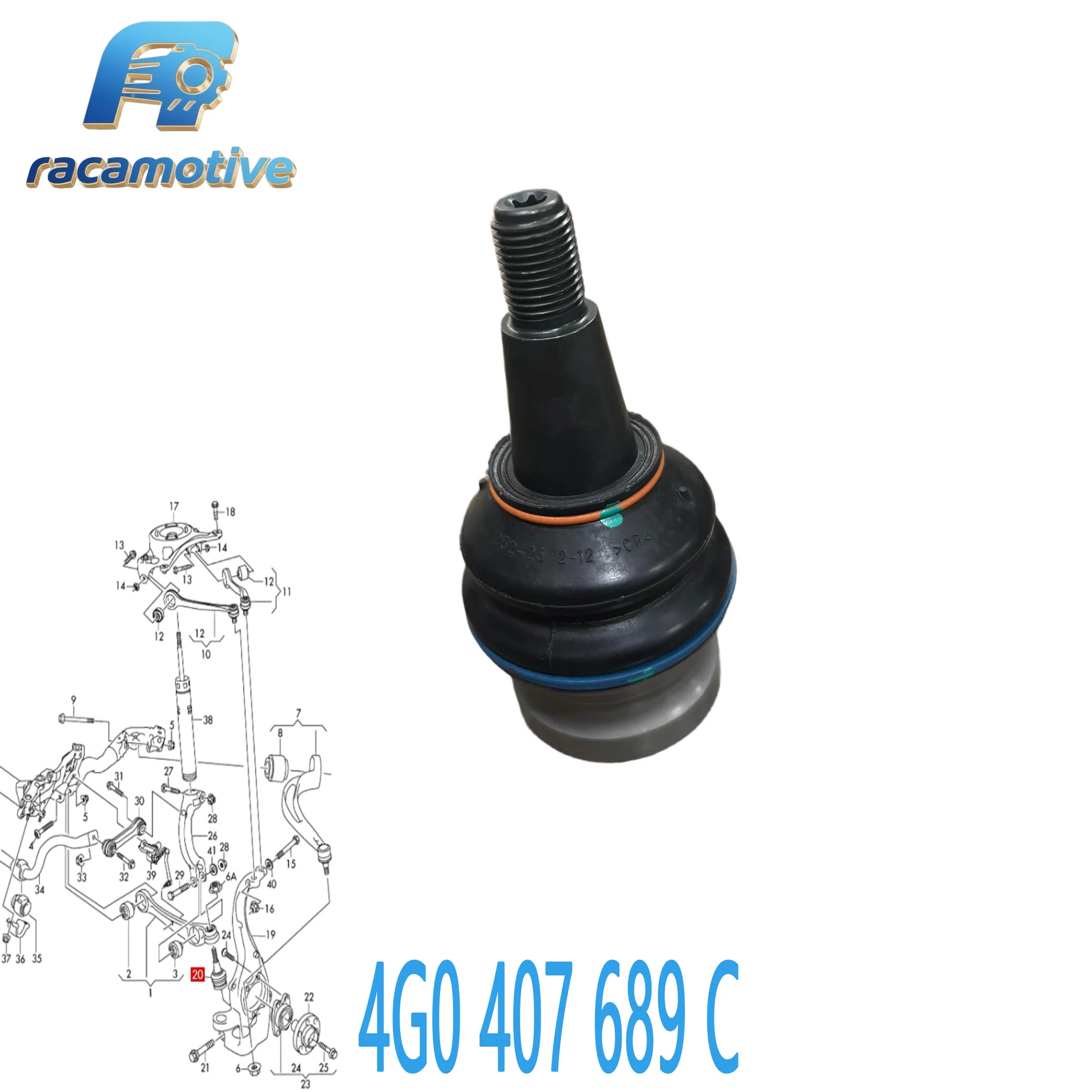 4G0407689C PAB407689 4G0407689A 8K0407151F  for Porsche Macan (95B) Audi A4/5/6/7 Q5 Front Suspension Control Arm Ball Joint.