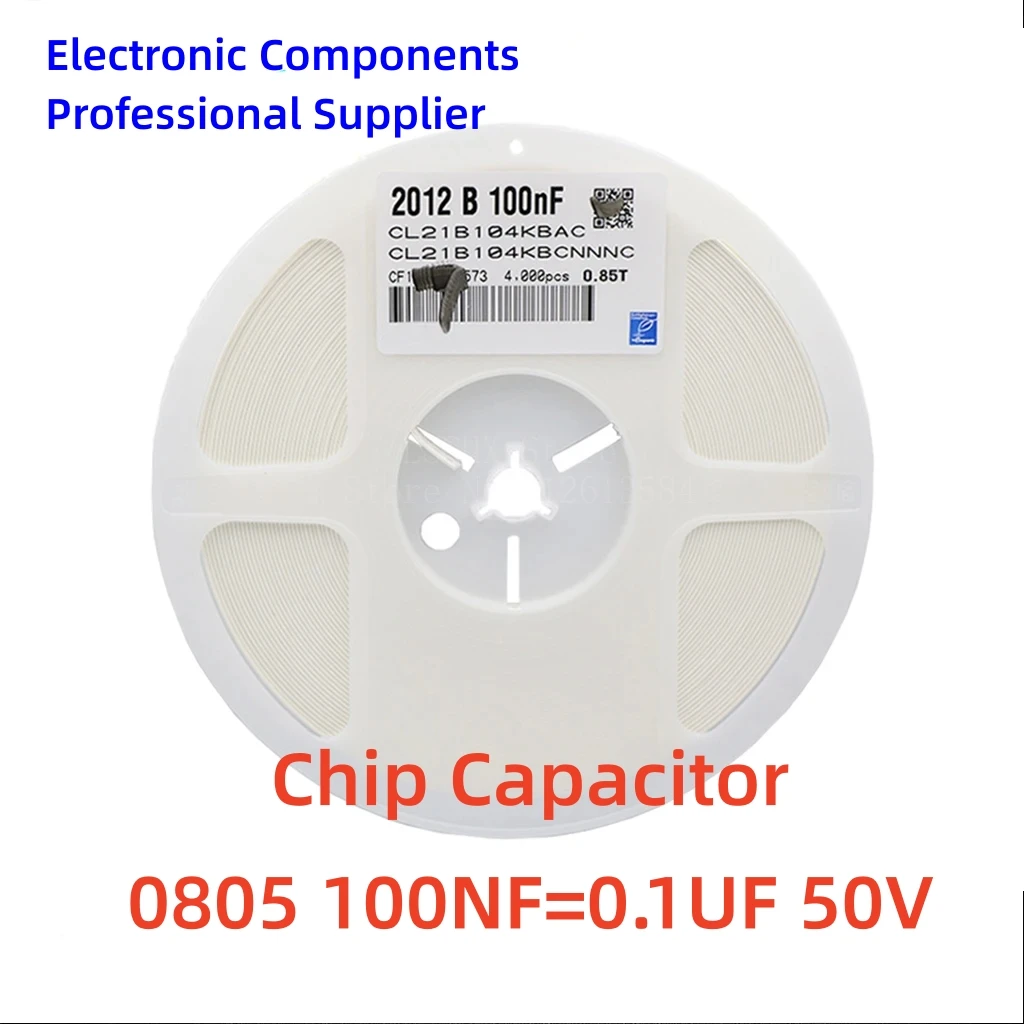 

4000pcs 0805(2012) capacitor Chip Ceramic Capacitors 100nf 0.1UF 104 X7R 104 50V smd capacitor full reel 10% CL21B104KBCNNNC