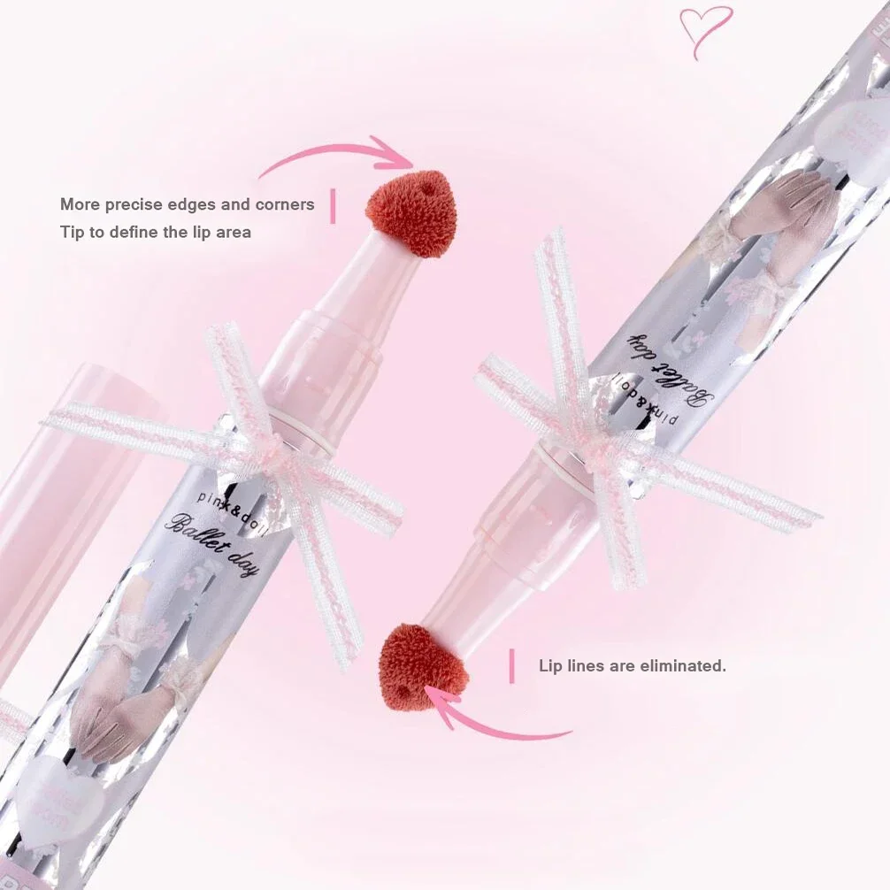 

FLORTTE Little Bow Collection Film-forming Lipgloss Non-Stick Lip Glaze Liquid Lipstick Lip Plumper Natural Gloss Finish