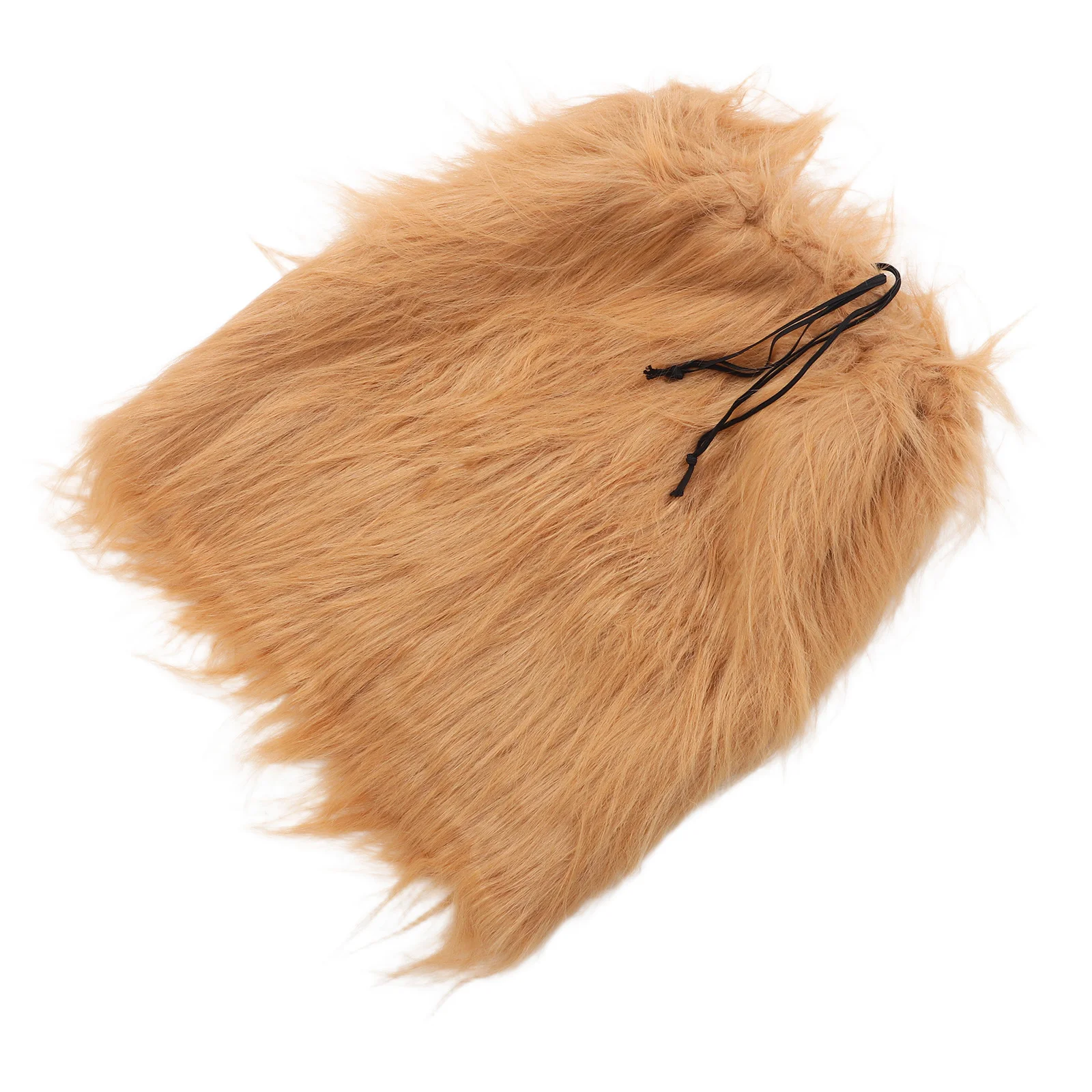 

Pet Dog Brown Lion Mane Collar Synthetic Hair Adjustable Elastic Fit for Party Festival Dress Up Pet Dog