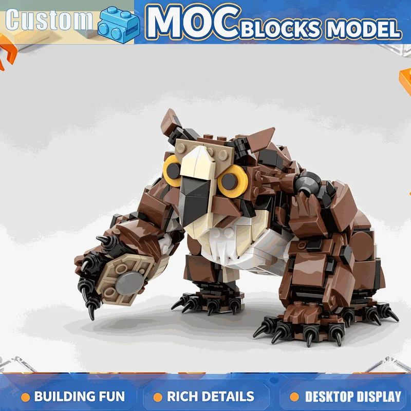 636PCS Owlbear Creature Education Figure Model Building Blocks Modify DIY Assembly Creative Collection Display Toy Festival Gift