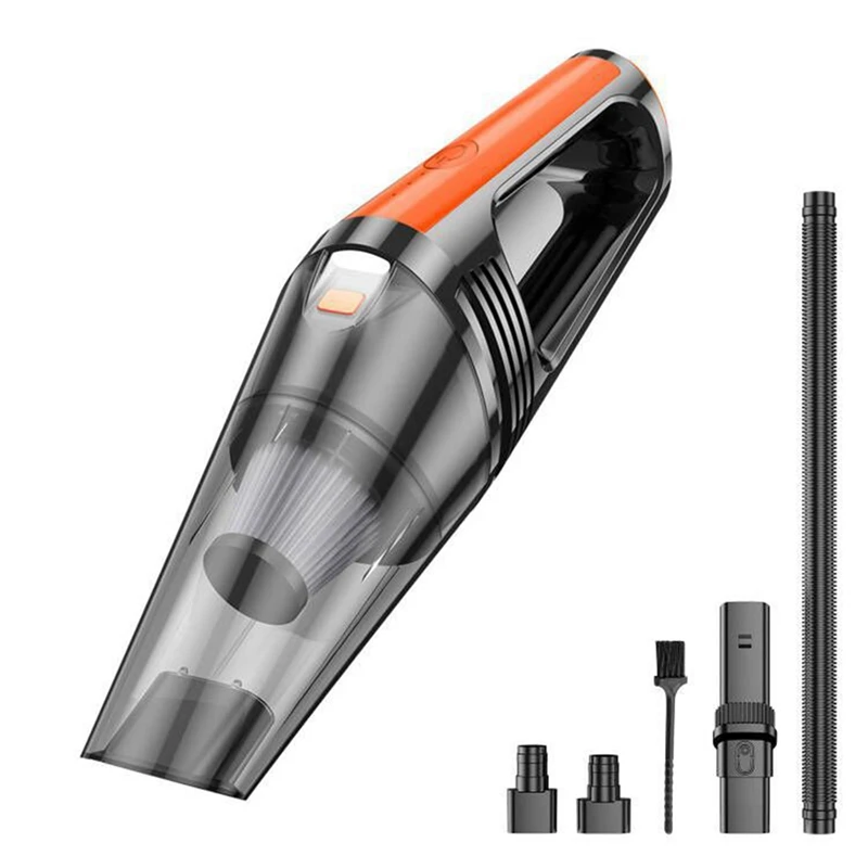 

NEW-6000Pa Portable Car Vacuum Cleaner Strong Suction Brushless Vacuum Cleaner Dual Use Mini Handheld For Home Desktop