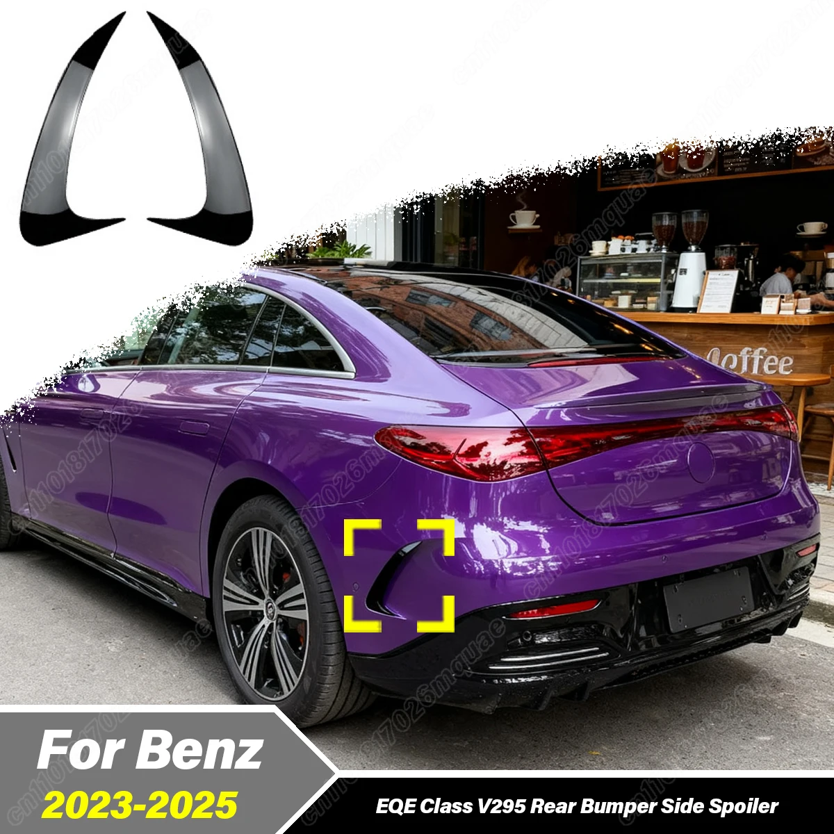 

For Mercedes Benz EQE Class V295 2023 2024 2025 Automobile Rear Bumper Splitter Tail Wing Knife Modification Decoration Body Kit