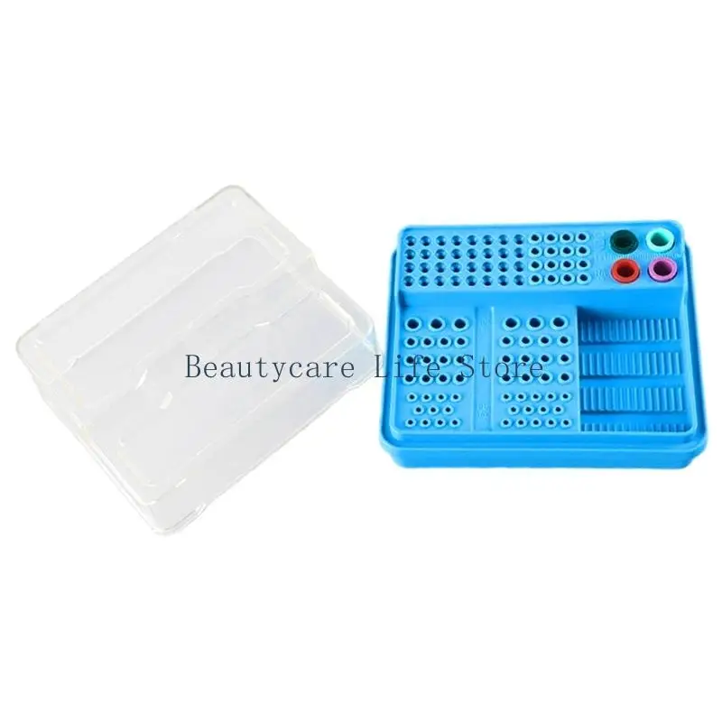 652C Multifunctional Dental Bur Holder Feature Build in Rack and Clear Cover for Sterilizable Organization in Dental Setting