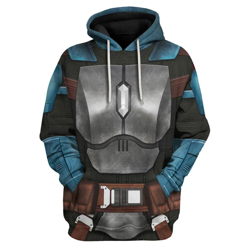 RT01 Bo Katan Kryze Cosplay Anime bluza z kapturem 3D bluza z kapturem z nadrukiem mężczyźni kobiety casualowe w stylu Streetwear sweter Halloween codzienny S & Gf1