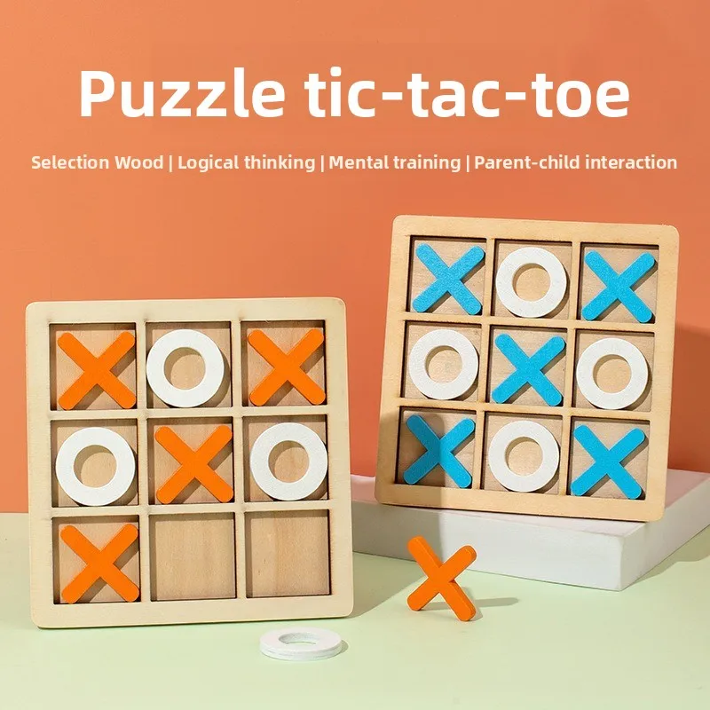 

Montessori Play Game Wooden Toy Mini Chess Interaction Puzzle Training Brain Learing Early Educational Toys For Children Kids