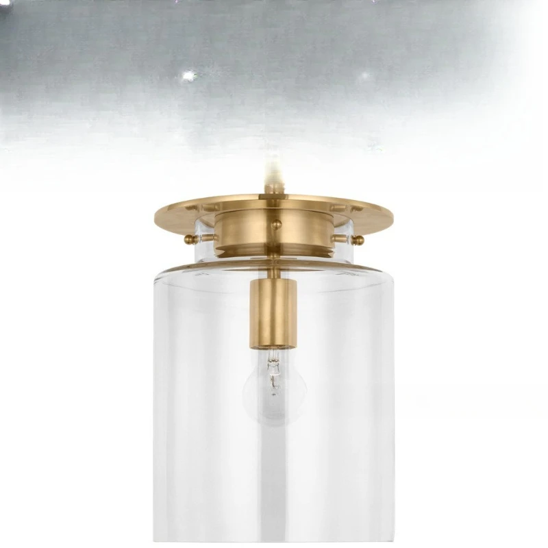 

Wall lamp American light luxury glass cover wall lamp hotel room aisle