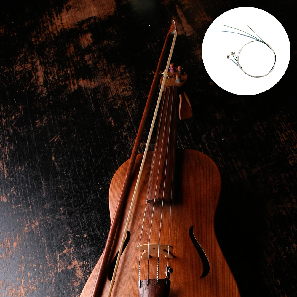 

8Pcs Violin String Replacement Kit Durable Full Set Professional E- - Bright Tone Long Service Life