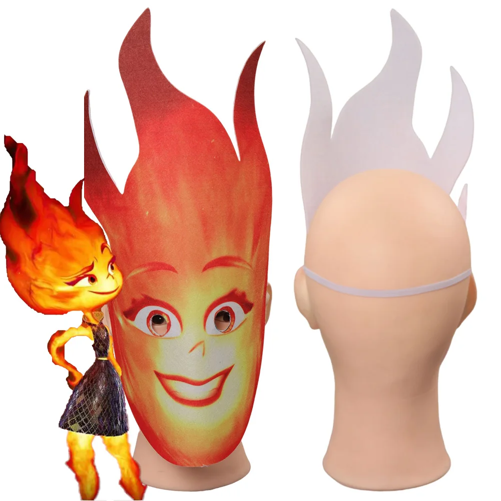 Elementares Papier Feuer embe Maske Cosplay Latex Masken Helm Maskerade Zubehör Männer Frauen Erwachsene Halloween Karneval Party Requisiten