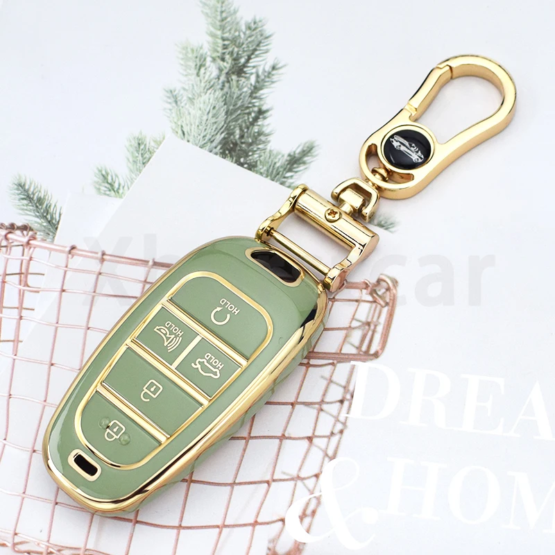 5 Buttons Shell for Hyundai Santa Fe Tucson 2022 NEXO NX4 Atos Prime Solaris 2021 TPU Car Key Case Cover Auto Accessories view 6
