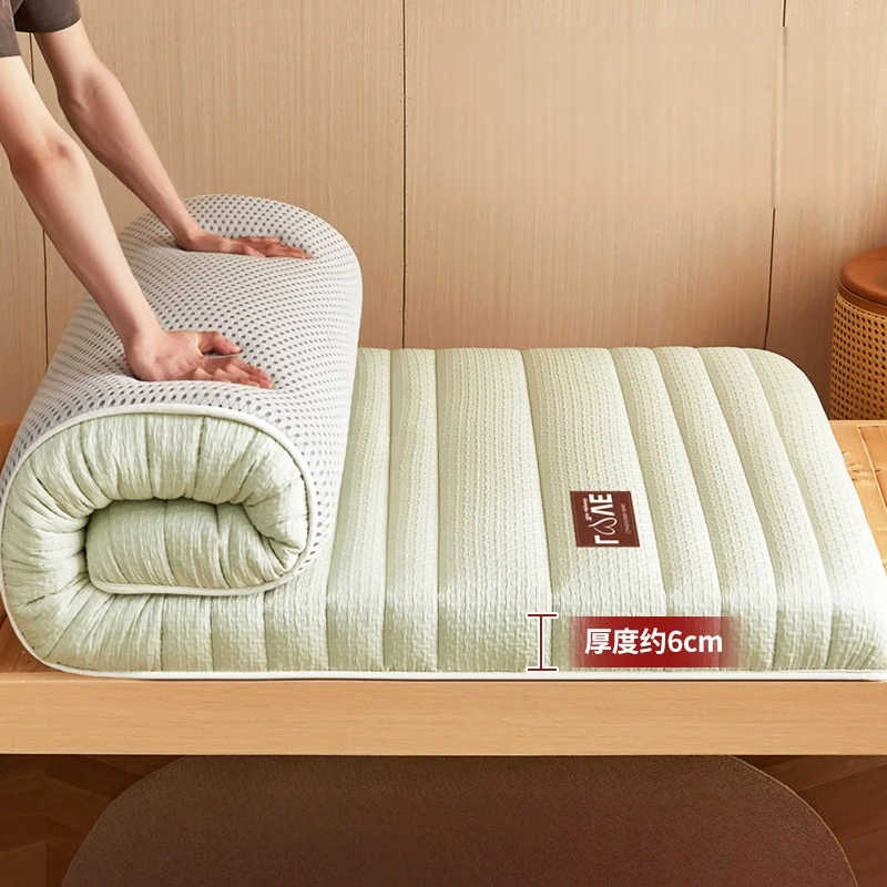 

Утолщенный латексный матрас, мягкий наматрасник, чехол для кровати, матрас из пены с эффектом памяти и латекса, для дома, спальни, губчатый, дышащий, комфортный