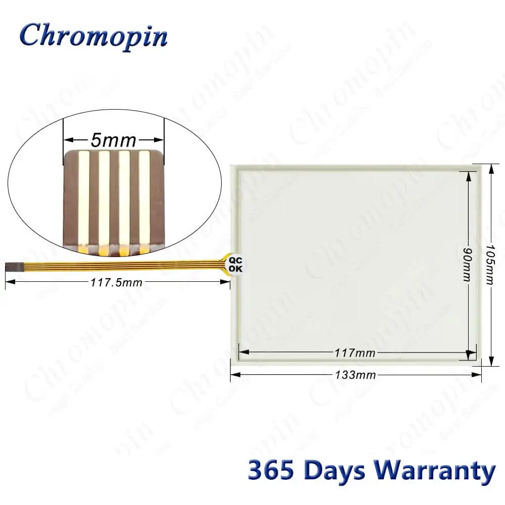 Touch Screen Panel Glass Digitizer for DOP-B05S100 DOP-B05S101 DOP-B05S111 Touchscreen Panel with Front Overlay Film