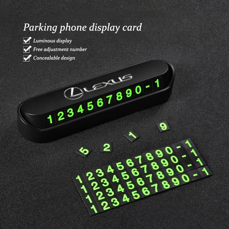 ملحقات بطاقة رقم هاتف ركن السيارة المؤقتة لكزس GS IS LS500h ES260 ES300h RX350h NX260 UX260 LM LC RZ450e TX RC #1
