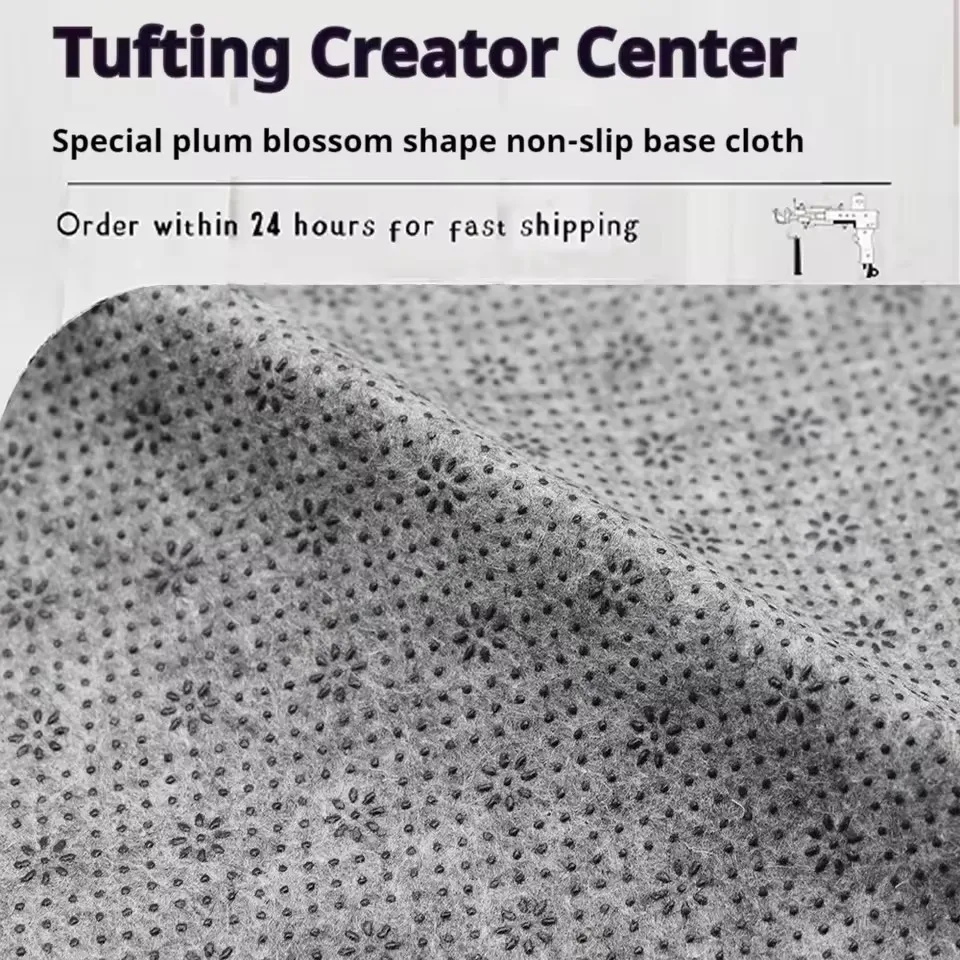 

1/1.5/1.8M Plum Blossom Pattern Tufting Non Slip Fabric Tufting Cloth For Diy Carpet Floor Mats Tufting Backing Cloth Car Seat
