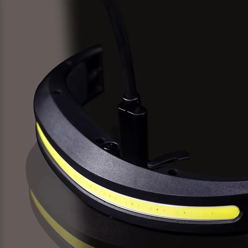 400 루멘 USB 충전식 낚시 러닝 헤드램프 초강력 자전거 사이클링 반려견 산책용 COB LED 헤드램프