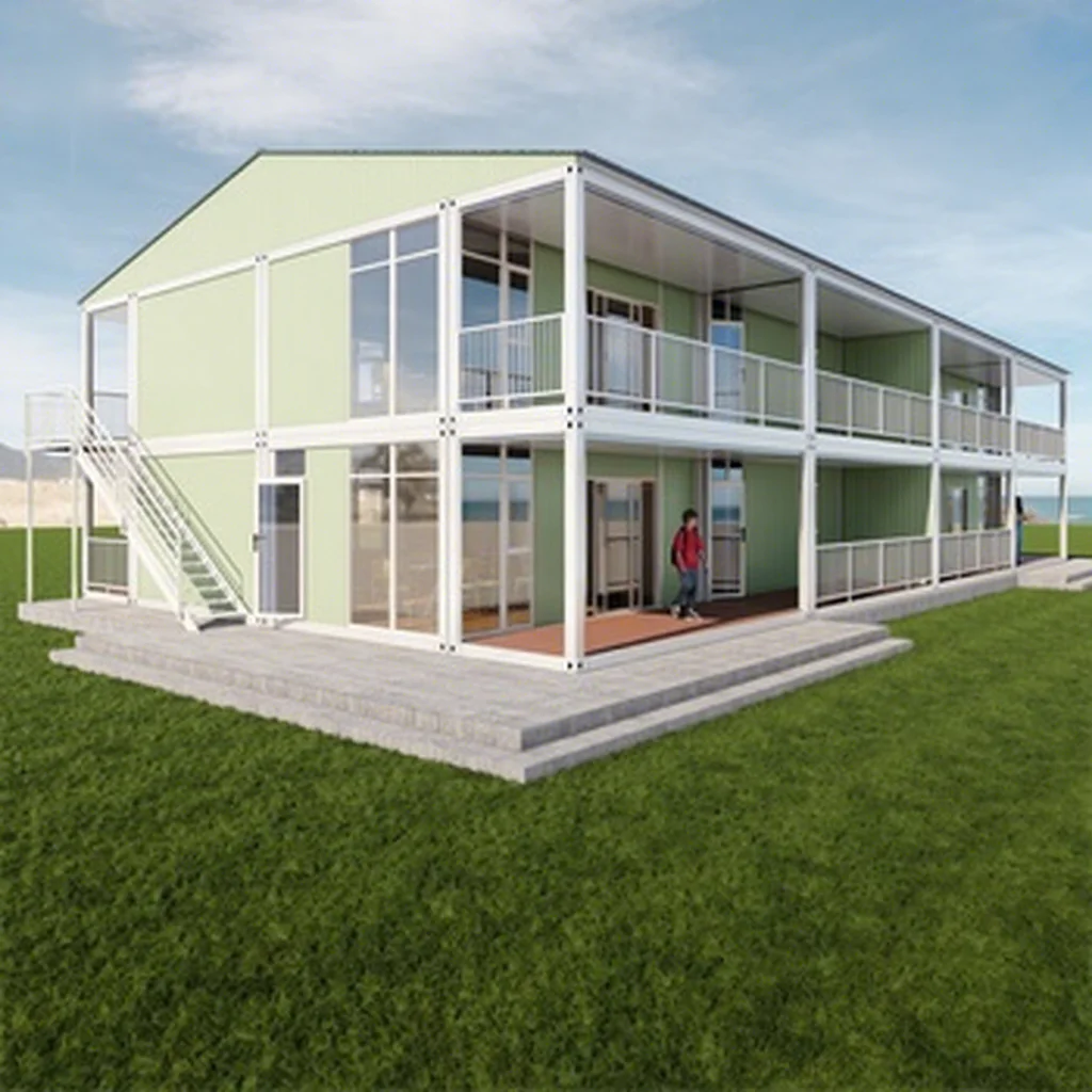 Custom Modular Homes Stackable Flat Pack Prefabricated Office Classroom Accommodation Portable Mobile Container House