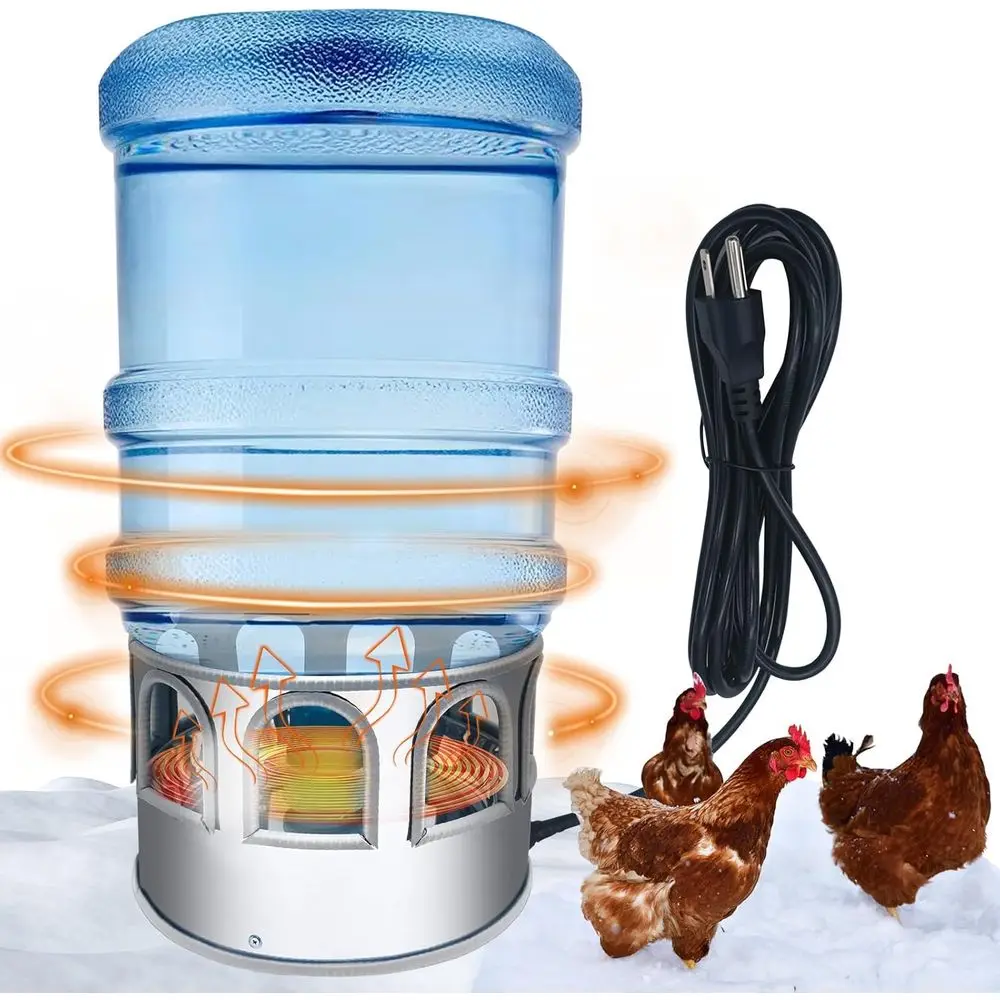 

Chicken Water Heater,Heated Chicken Waterer 5 Gallon,Chicken Coop Accories in Winter or 5 Gallon Buckets,Heated Water Bowl or Ch