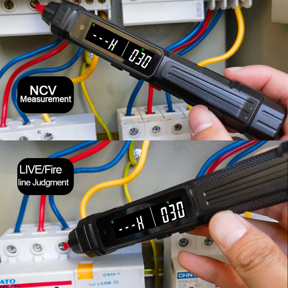 Imagem -04 - Multímetro Digital tipo Caneta Faixa Automática sem Contato Medidor de Tensão Diodo de Resistência Ncv Multimetro Capacitância Ferramenta de Alta Precisão